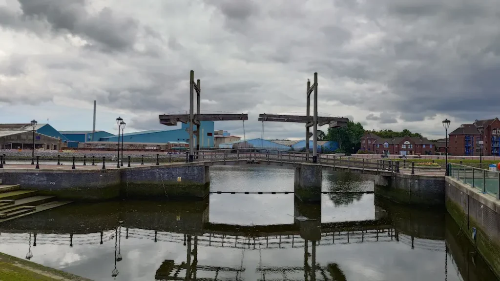 The view from Allstate NI at Mays Meadow, Belfast